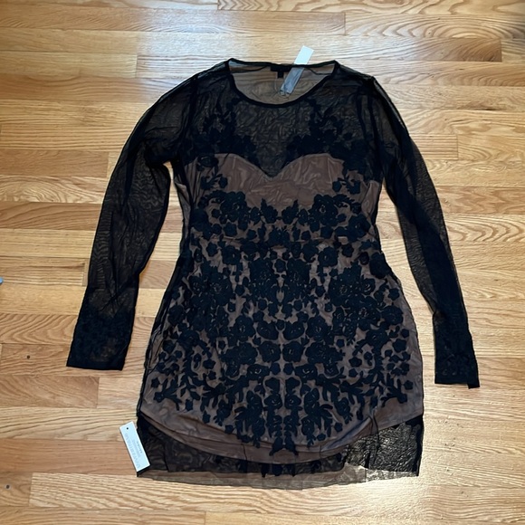 NWT For Love and Lemons Luau Mini Dress in Black Size Large - Picture 12 of 12
